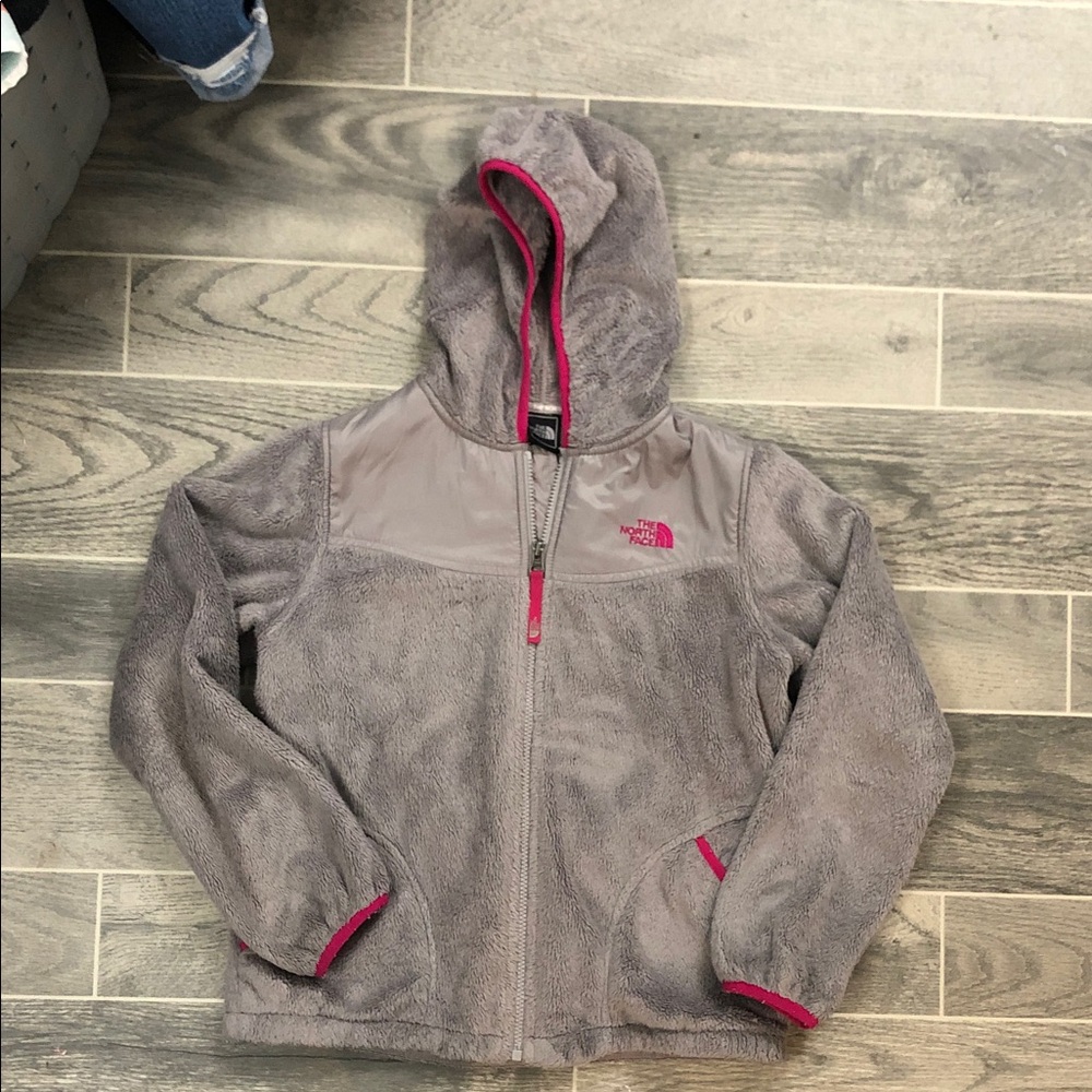 The North Face Kids Hoodie in Gray and Pink